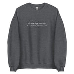 Cardigan Lyrics Embroidered Sweatshirt - The Lyric Label