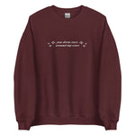Cardigan Lyrics Embroidered Sweatshirt - The Lyric Label