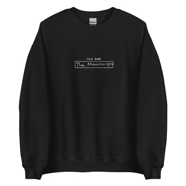 File Name: The Manuscript Embroidered Crewneck Sweatshirt - The Lyric Label