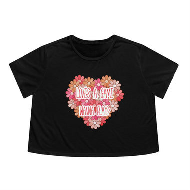 Love's A Game Women's Flowy Cropped Tee - The Lyric Label