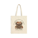Official Member Of The Tortured Poets Department Floral Typewriter Tote Bag - The Lyric Label
