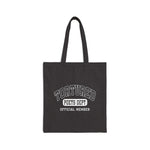 Official Member Of The Tortured Poets Department Varsity School Font Cotton Canvas Tote Bag for Swifties - The Lyric Label