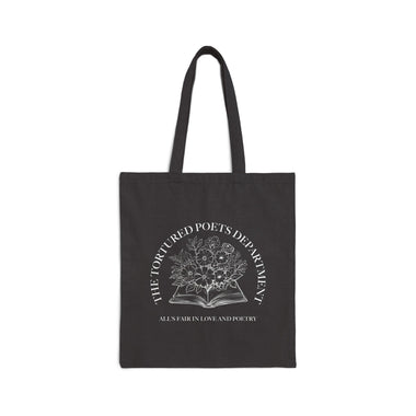 The Tortured Poets Department All's Fair In Love And Poetry Cotton Canvas Tote Bag - The Lyric Label