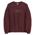 The Tortured Poets Department Embroidered Crewneck Sweatshirt - The Lyric Label