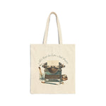 The Tortured Poets Department Typewriter Cotton Canvas Tote Bag - The Lyric Label