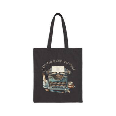 The Tortured Poets Department Typewriter Cotton Canvas Tote Bag - The Lyric Label